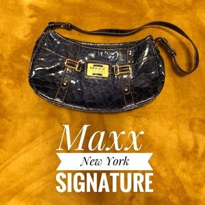 Navy Blue Maxx New York Signature Hand Bag